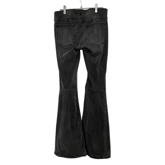 Free People Gray Penny Pull On Stretch Denim Flare Retro Jeans Women’s 27 - Picture 10 of 15